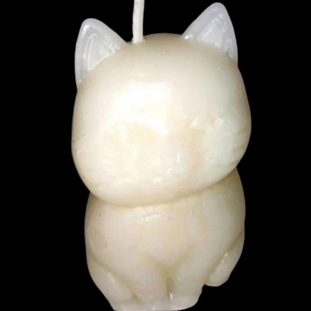 Hand crafted limited edition white candle from our Cat Lady candle collection